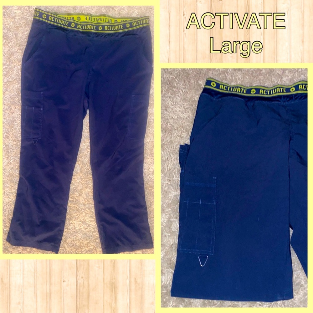 2@$20 ACTIVATE Nursing Pants, Large Navy Blue